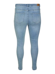 Vero Moda VMPHIA Høyt snitt Slim Fit Jeans -Light Blue Denim - 10285011