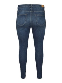Vero Moda VMPHIA Hög midja Skinny Fit Jeans -Dark Blue Denim - 10285012