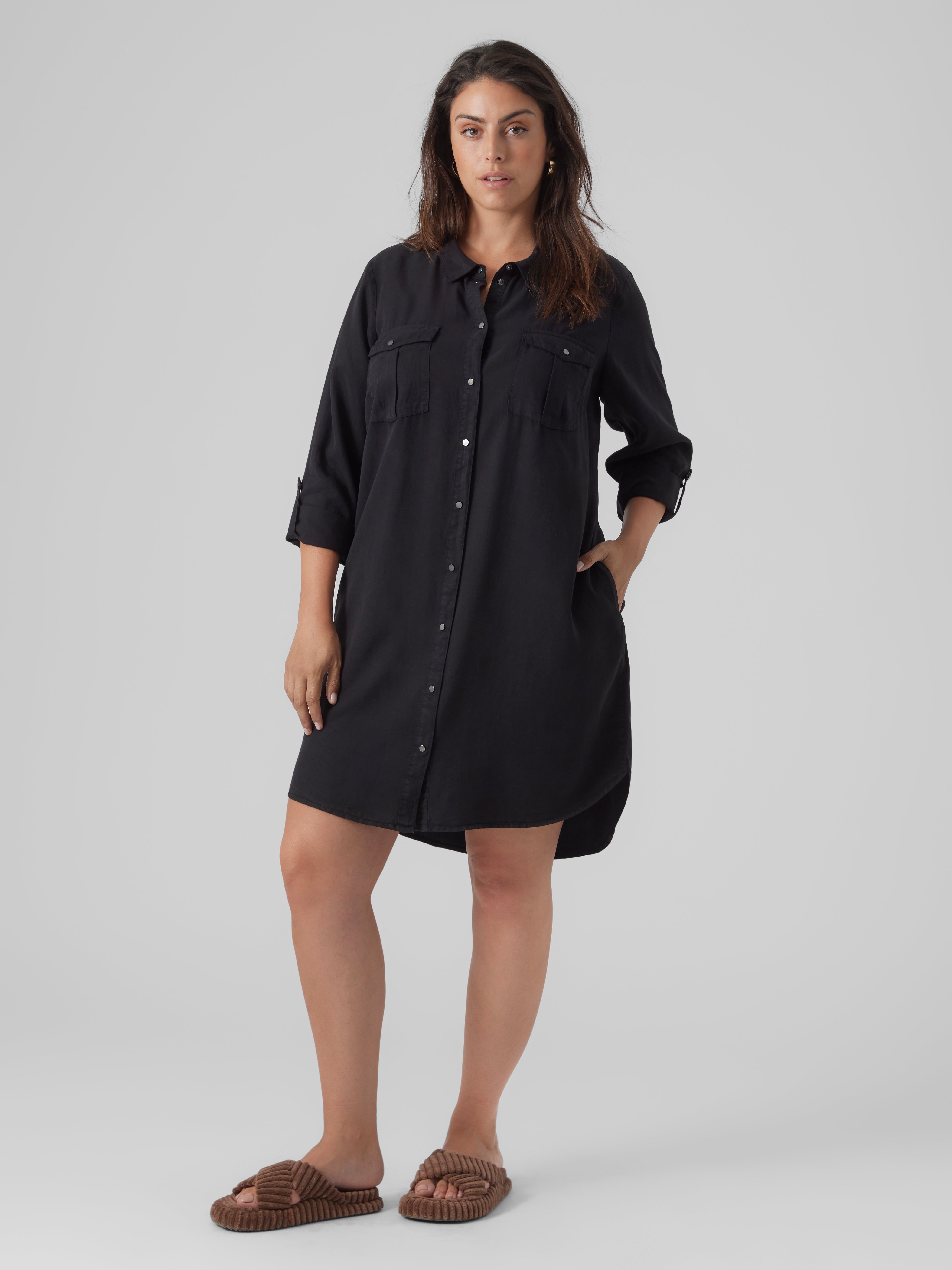 Camisa best sale vestido negro