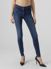 Vero Moda VMEMBRACE Vita media Skinny Fit Jeans -Dark Blue Denim - 10285018