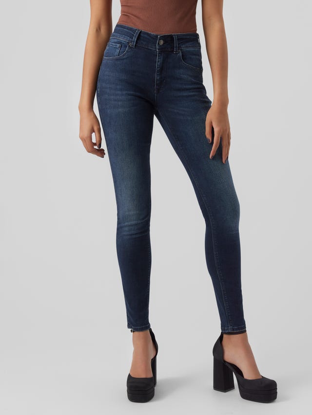 Vero Moda VMEMBRACE Mid rise Skinny Fit Jeans - 10285019