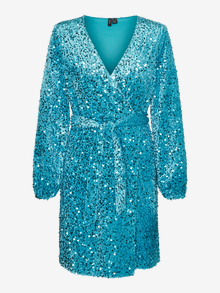 Vero Moda VMBELLA Kort kjole -Scuba Blue - 10285030
