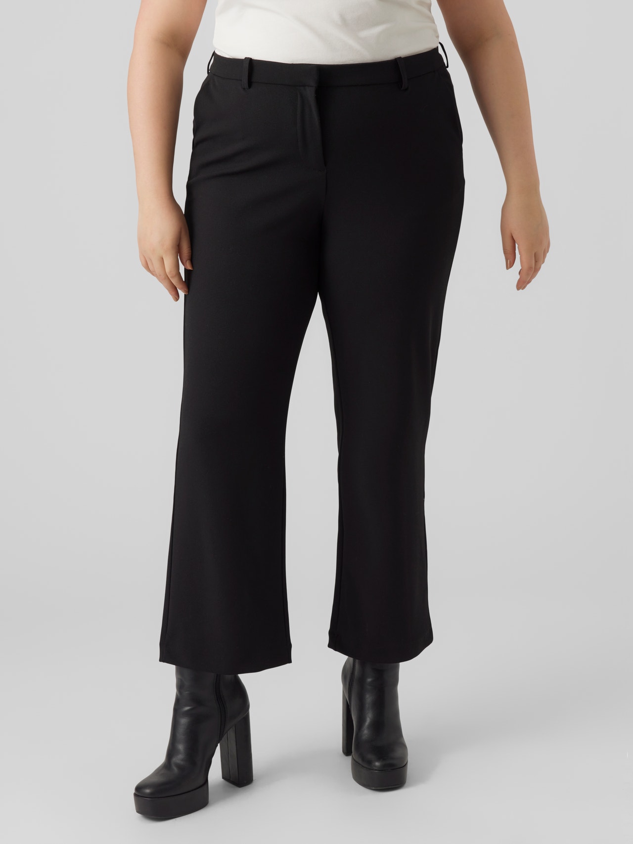 Vero Moda VMZAMIRA Mid waist Trousers -Black - 10285037