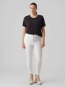 Vero Moda VMPHIA Hög midja Skinny Fit Jeans -Bright White - 10285085