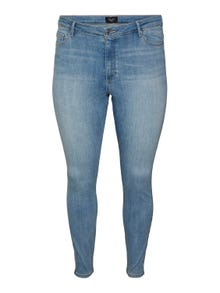 Vero Moda VMPHIA Hohe Taille Slim Fit Jeans -Light Blue Denim - 10285113