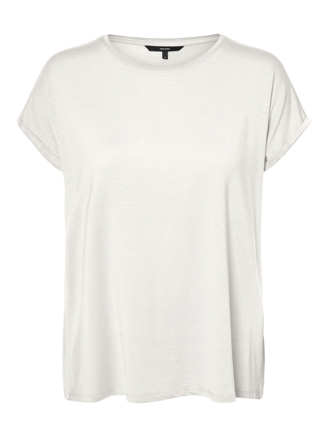 Box Fit O-Neck Curve T-Shirt | White Clear | Vero Moda®