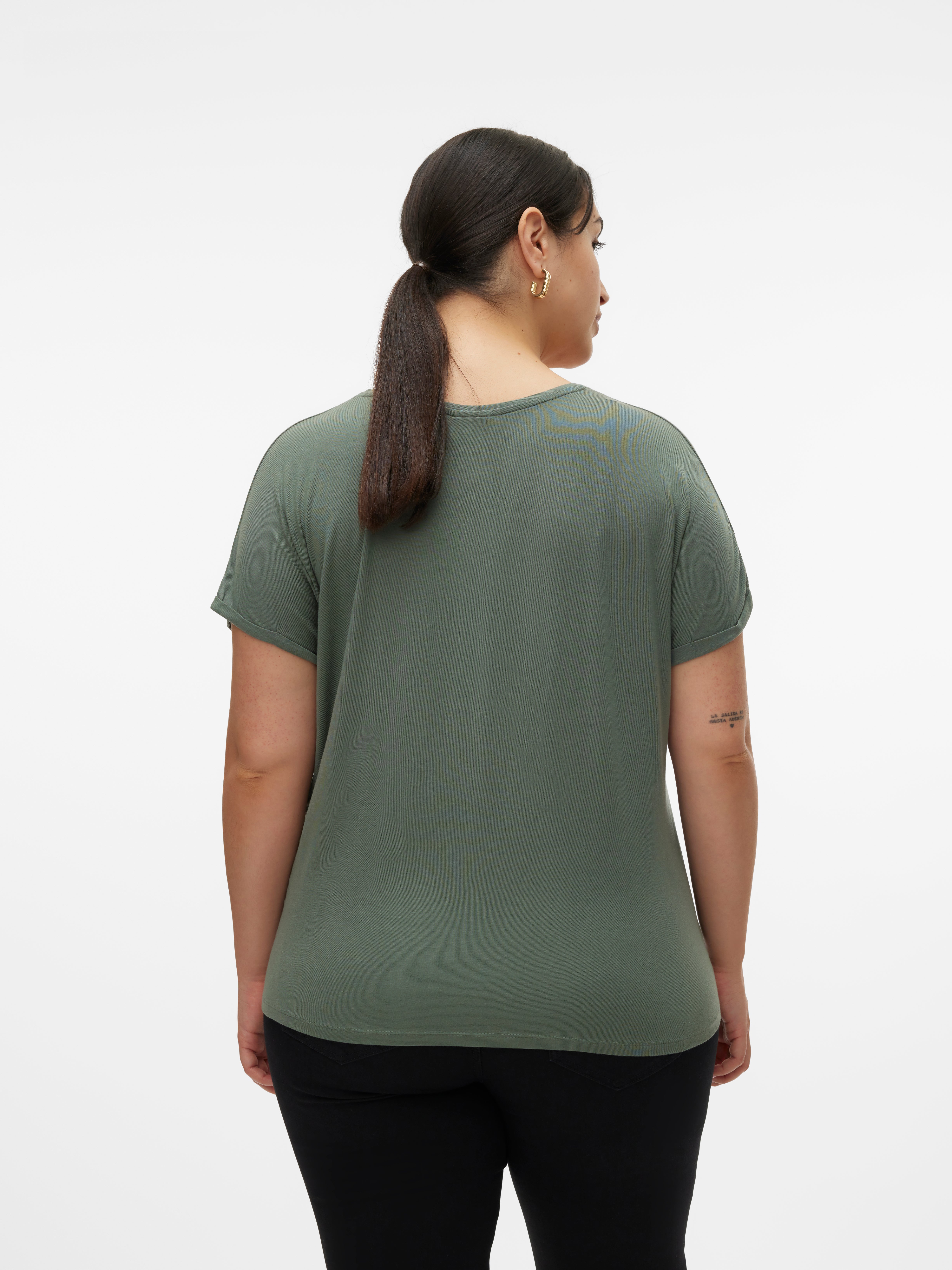 Tee-shirt Femme Rue 21 - Taille L, Couleur Bleu Vert/ Noir, Occasion En Très Bon état