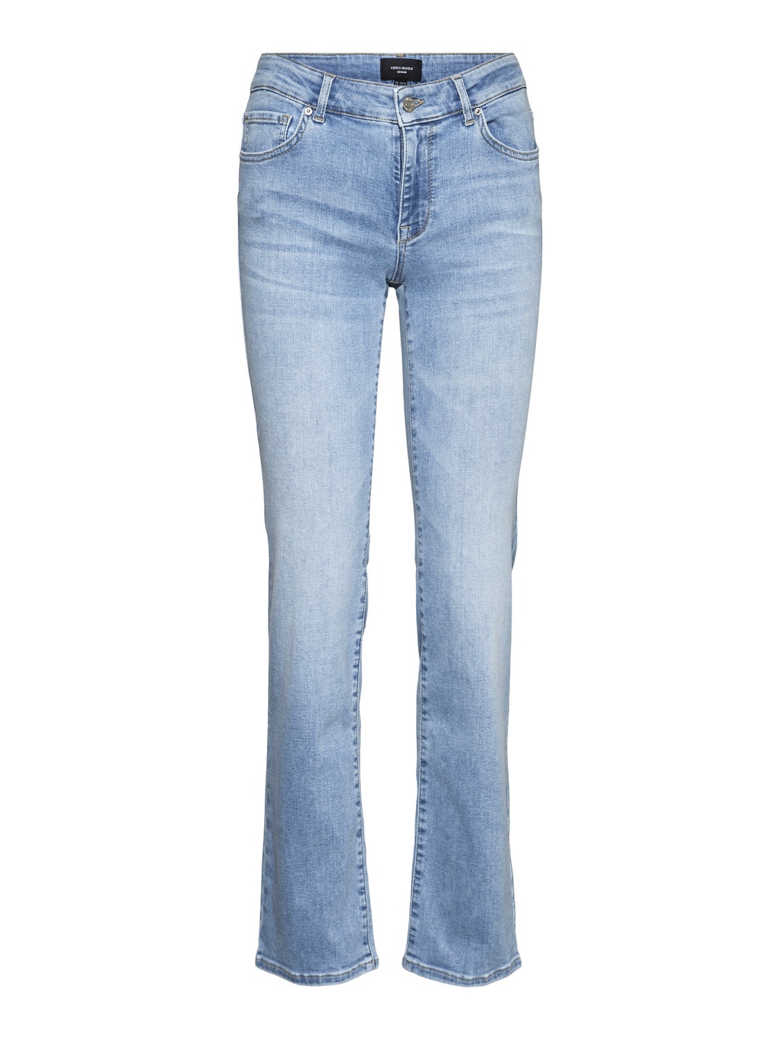 Vero Moda VMDAF Medelhög midja Rak passform Jeans -Light Blue Denim - 10285862