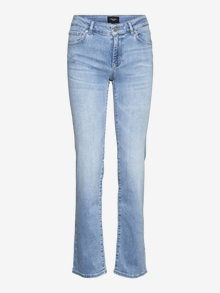 Vero Moda VMDAF Mid rise Straight Fit Jeans -Light Blue Denim - 10285862