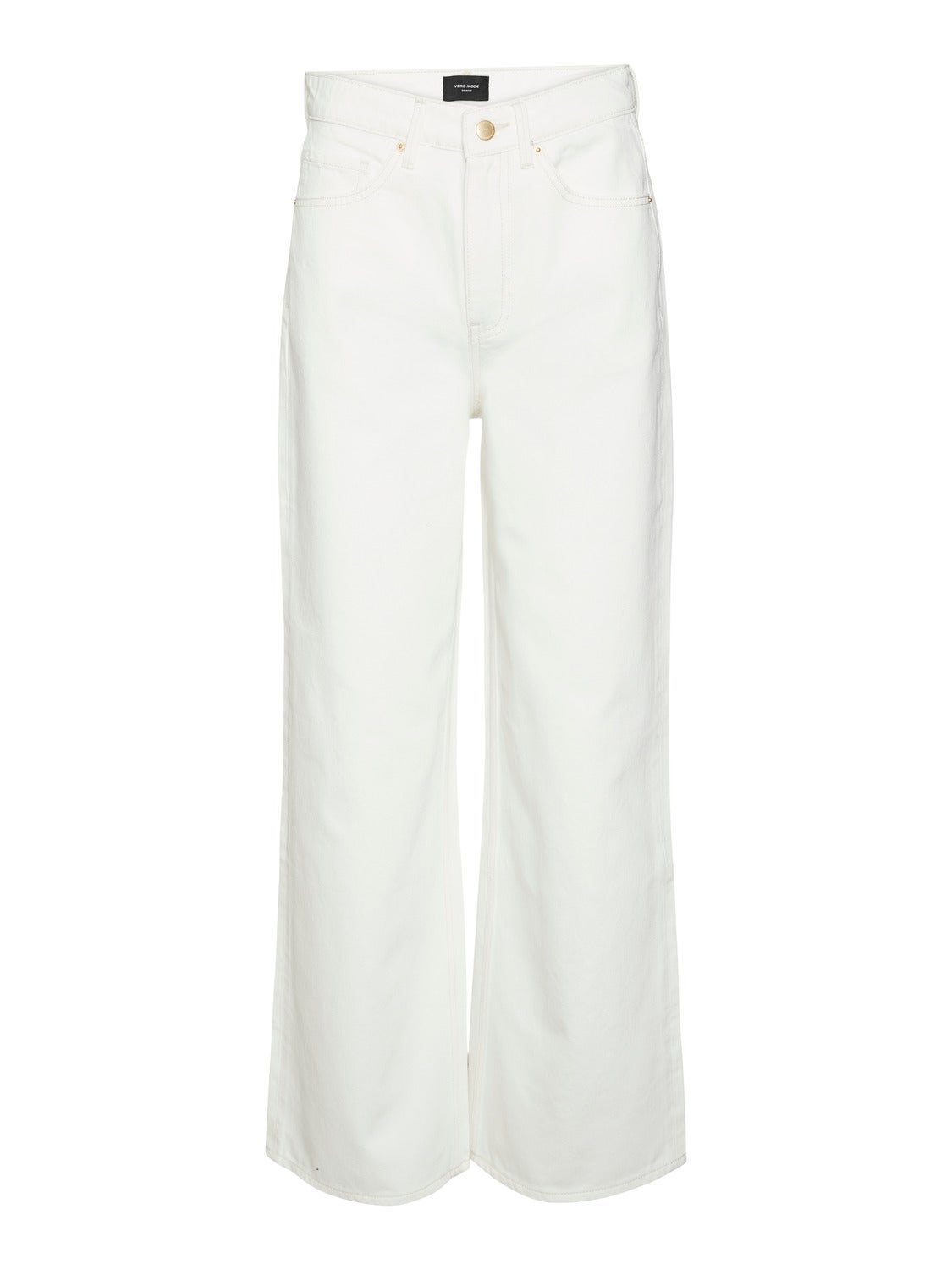 Vero Moda High Rise Wide Leg Jeans In Light Blue Wash