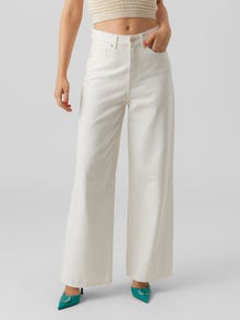 Vero Moda VMKATHY Super high rise Wide fit Jeans -Snow White - 10286011