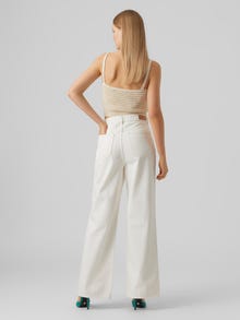 Vero Moda VMKATHY Super high rise Wide fit Jeans -Snow White - 10286011