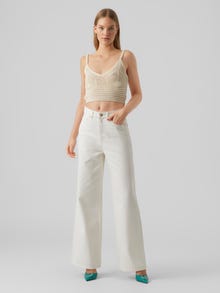 Vero Moda VMKATHY Super high rise Wide fit Jeans -Snow White - 10286011