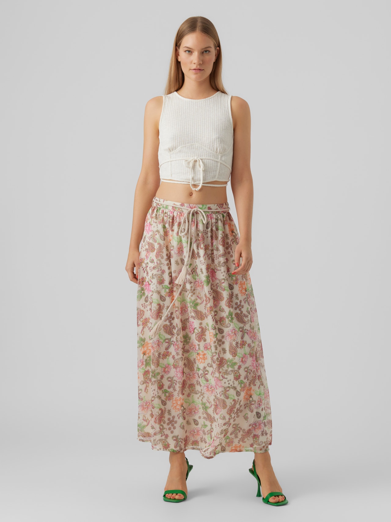 Vero Moda VMSILO Long skirt -Birch - 10286027