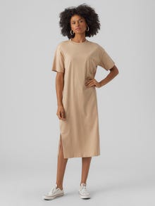 Vero Moda VMMOLLY Lang kjole -Irish Cream - 10286081