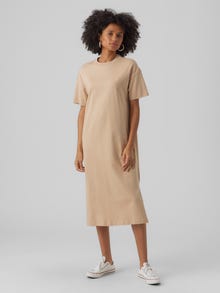 Vero Moda VMMOLLY Lang kjole -Irish Cream - 10286081
