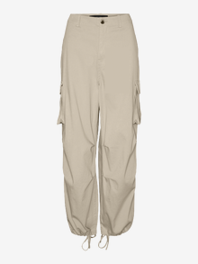 Vero Moda VMEMILI Mellemhøj talje Bukser -Oyster Gray - 10286153
