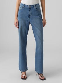 Vero Moda VMEVELYN Lav talje Loose fit Jeans -Medium Blue Denim - 10286279