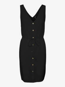 Vero Moda Tavapärane lõige V-kaelus Lühike kleit -Black - 10286519