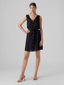 Vero Moda Tavapärane lõige V-kaelus Lühike kleit -Black - 10286519