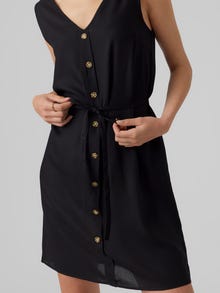 Vero Moda Tavapärane lõige V-kaelus Lühike kleit -Black - 10286519