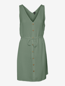 Vero Moda Tavapärane lõige V-kaelus Lühike kleit -Hedge Green - 10286519