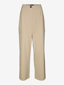 Vero Moda VMSASIE Hög midja Byxor -Irish Cream - 10286864