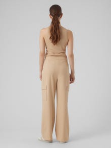 Vero Moda VMSASIE Hög midja Byxor -Irish Cream - 10286864