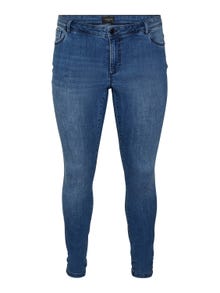 Vero Moda VMFANYA Mid rise Slim Fit Jeans -Medium Blue Denim - 10287060