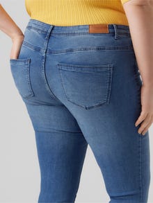 Vero Moda VMFANYA Medelhög midja Slim Fit Jeans -Medium Blue Denim - 10287060