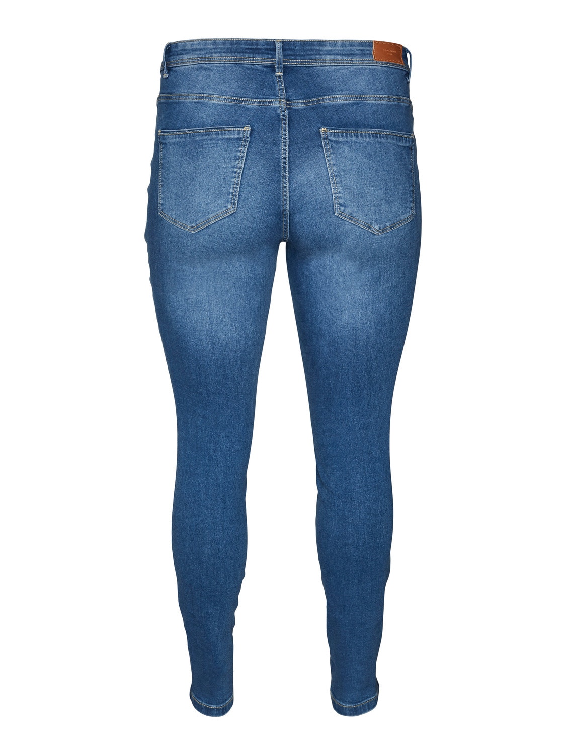 Vero Moda VMFANYA Mid Rise Slim Fit Jeans -Medium Blue Denim - 10287061