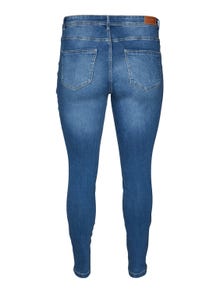 Vero Moda VMFANYA Mid rise Slim Fit Jeans -Medium Blue Denim - 10287061