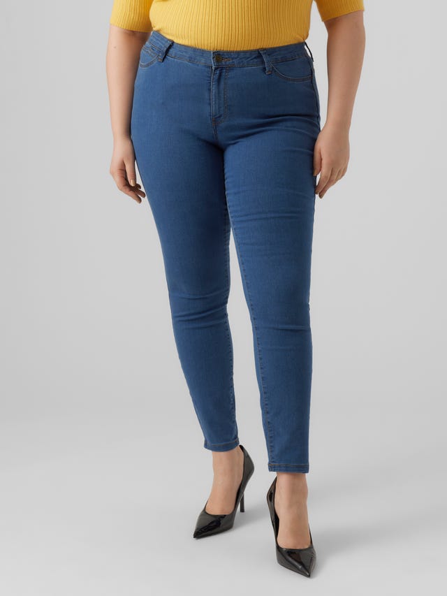 Vero Moda VMRUDY Middels høy midje Slim Fit Jeans - 10287062