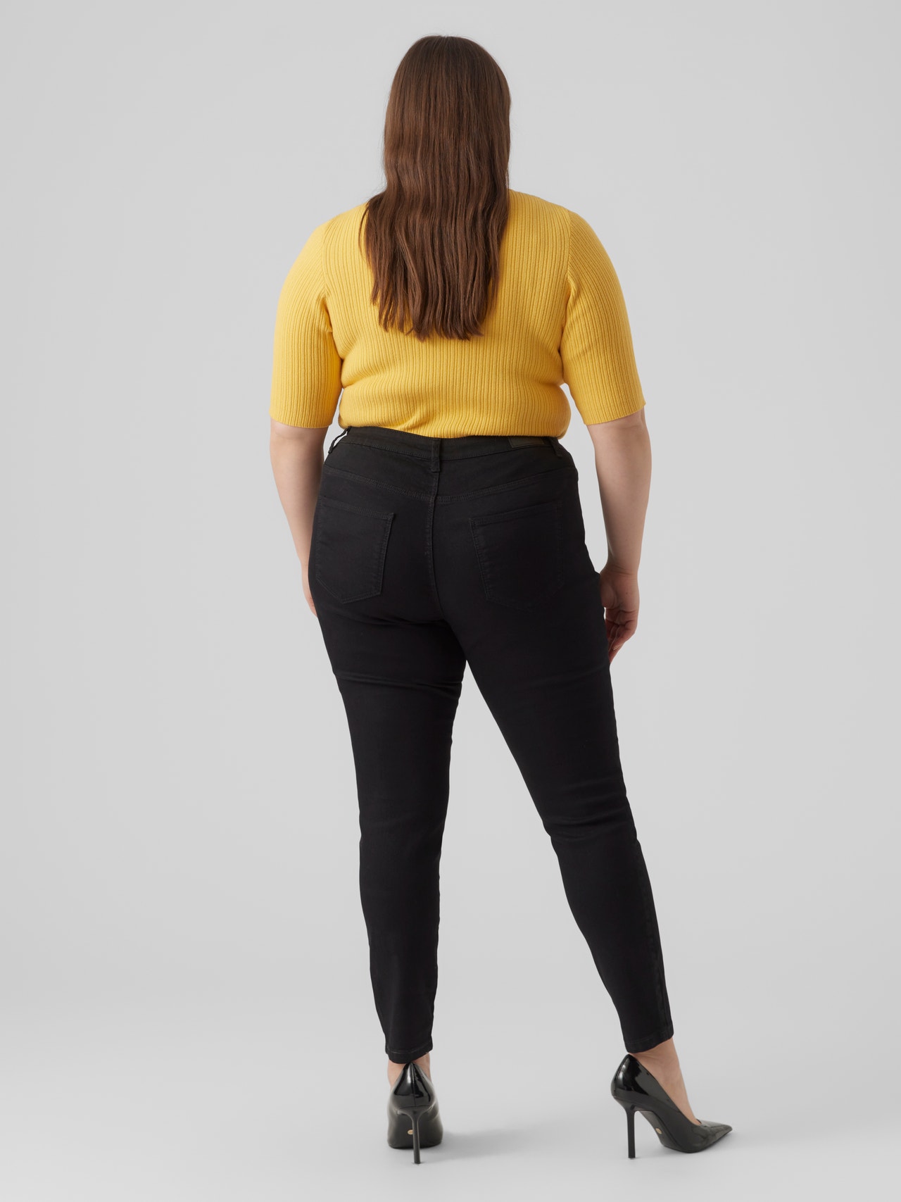 Vero Moda VMRUDY Mid waist Slim Fit Jeans -Black - 10287063