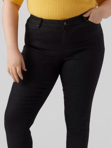 Vero Moda VMRUDY Middels høy midje Slim Fit Jeans -Black - 10287063