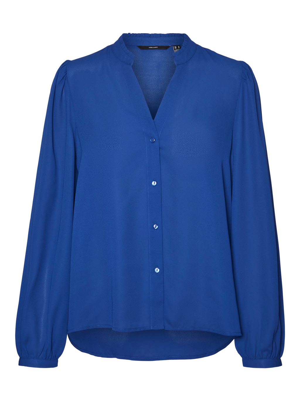 Camisas Corte regular Cuello Mao Puños abotonados Mangas globo | Dark | Vero Moda®