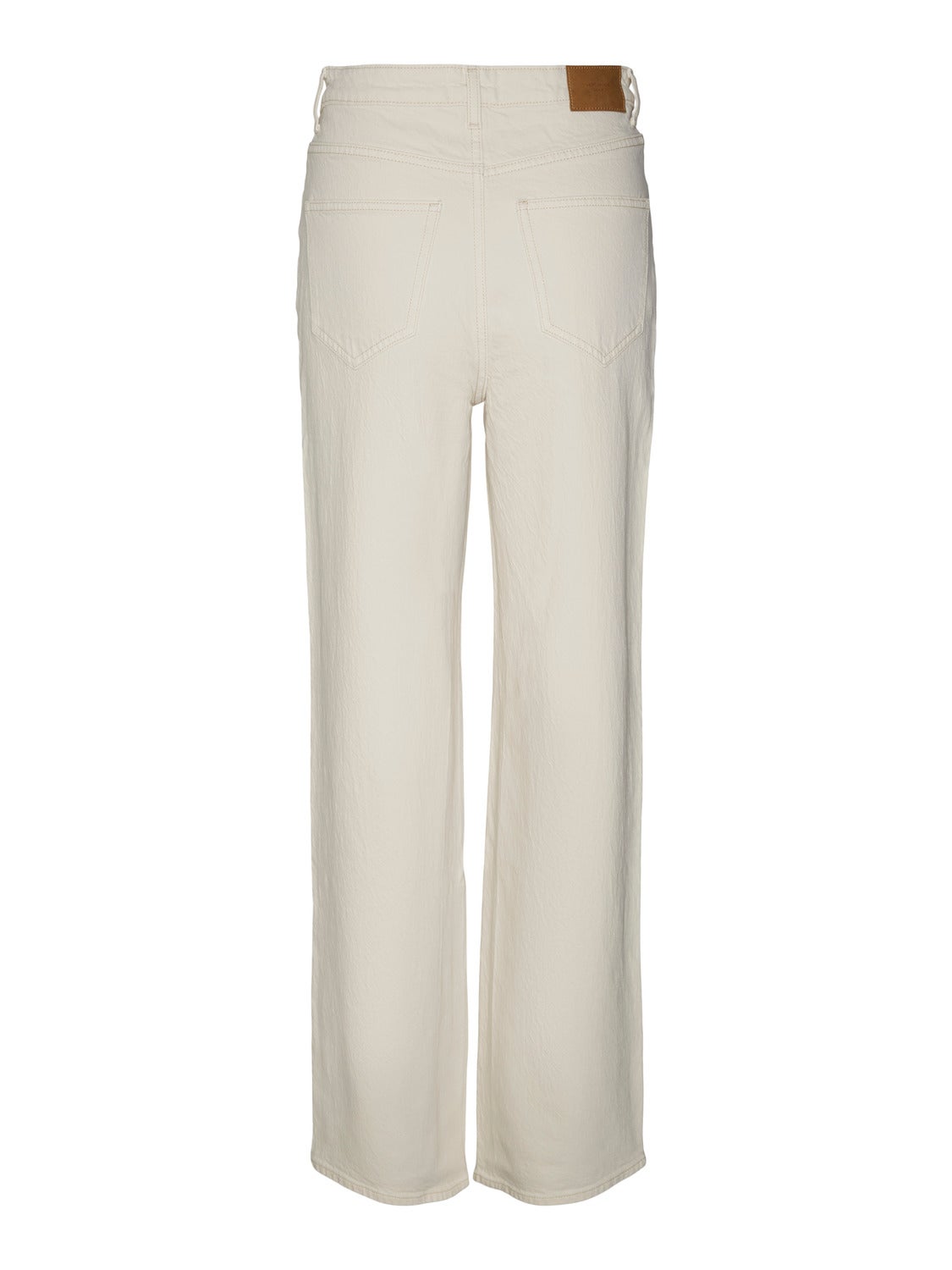 Jean Femme Vero moda VMTESSA HR WIDE JEANS ECRU GA Beige WAS - Ref