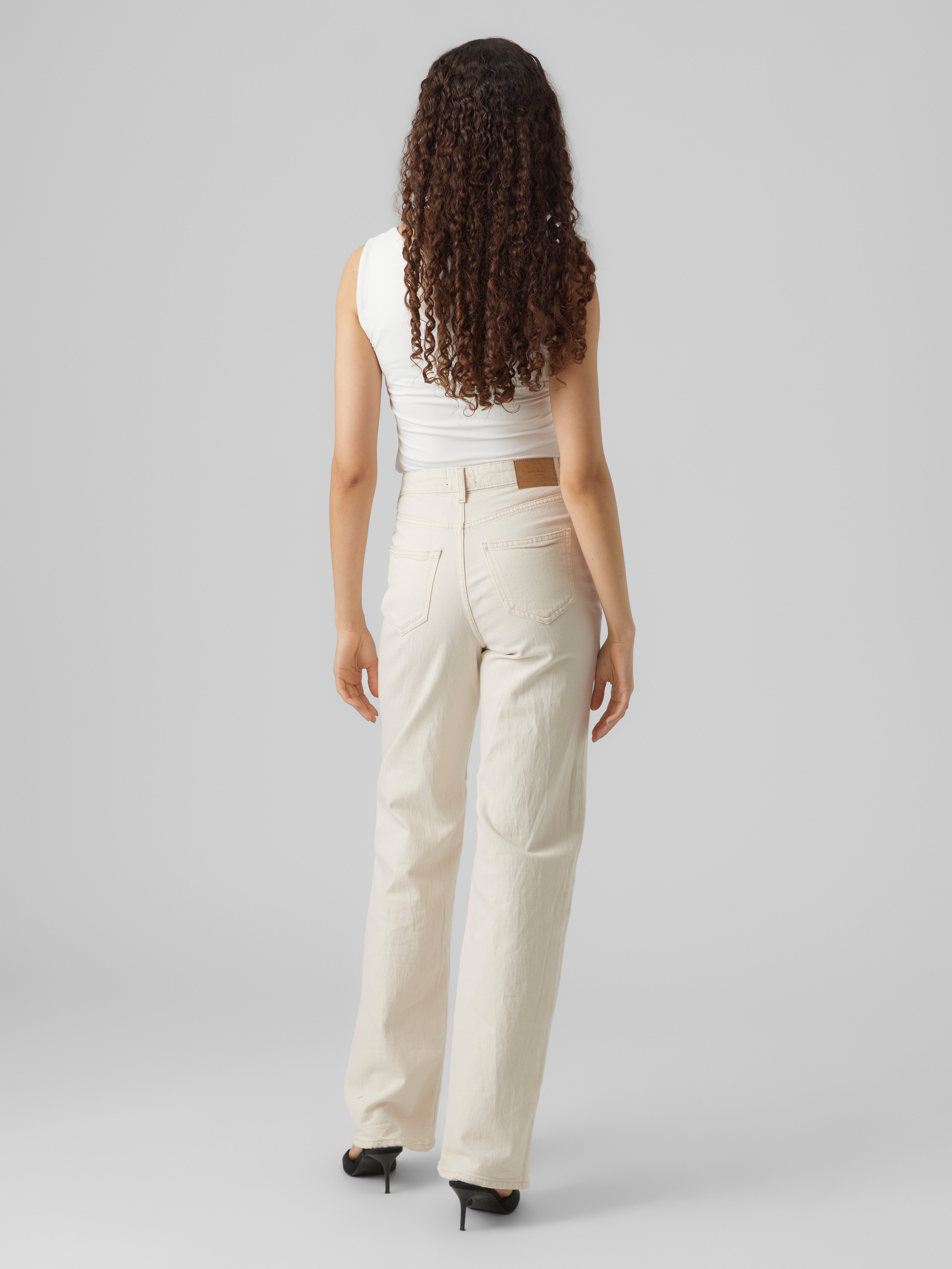 VERO MODA Wide leg Jeans 'VMTESSA' in White Denim | ABOUT YOU VERO MODA Wide leg Jeans 'VMTESSA' in White Denim | ABOUT YOU