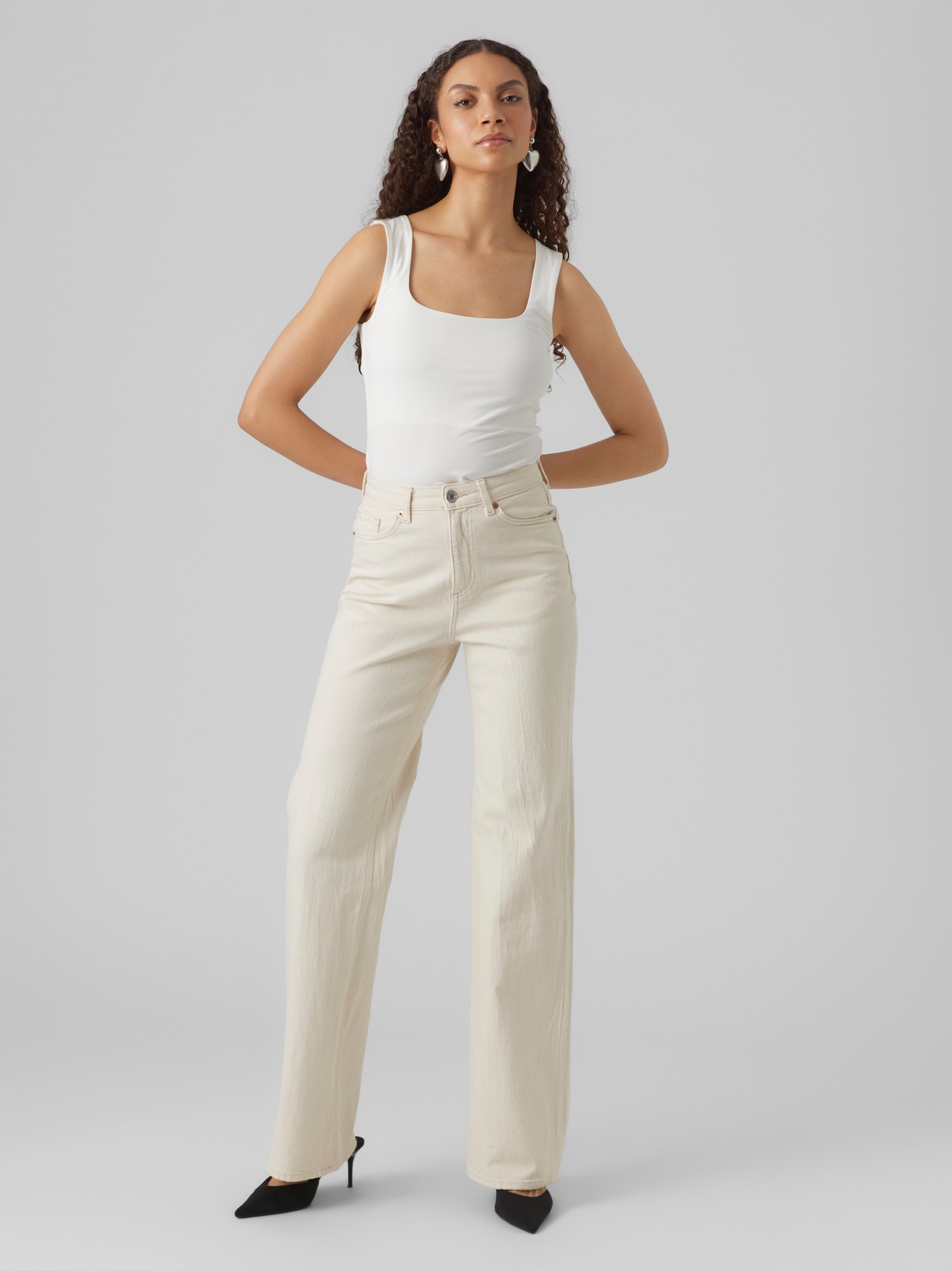 Vero Moda VMTESSA WIDE - Broek - chocolate torte/donkerbruin Vero Moda VMTESSA WIDE - Broek - chocolate torte/donkerbruin