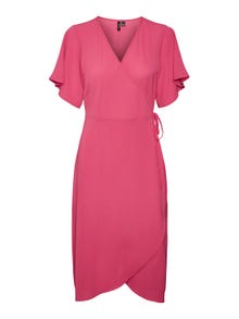 Vero Moda VMSAKI Robe longue -Pink Yarrow - 10287361