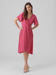 Vero Moda VMSAKI Midi-jurk -Pink Yarrow - 10287361