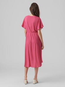 Vero Moda VMSAKI Robe longue -Pink Yarrow - 10287361