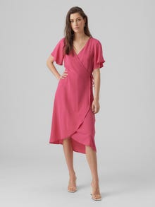 Vero Moda VMSAKI Midi-jurk -Pink Yarrow - 10287361