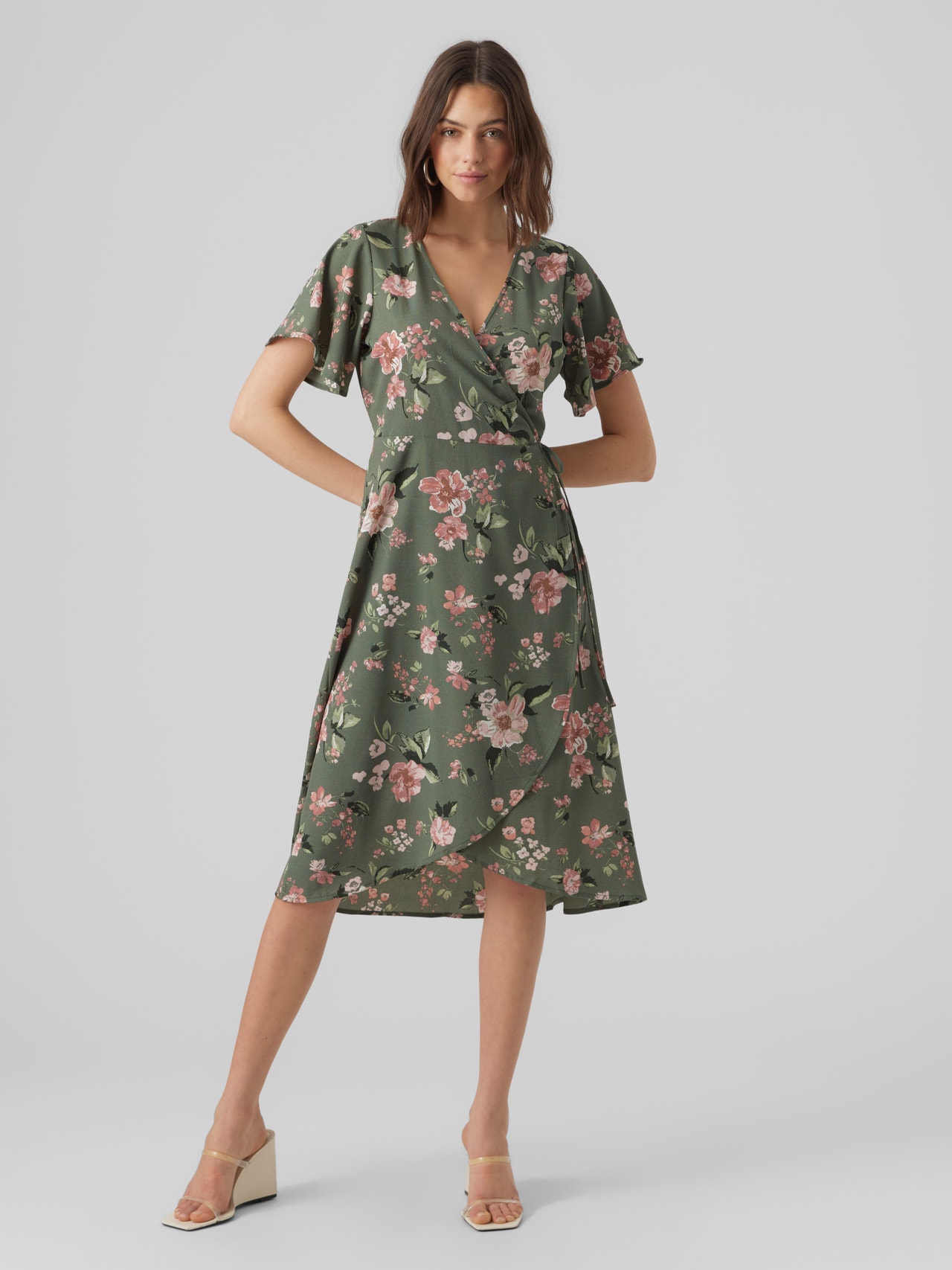 Vero Moda VMSAKI Lång klänning -Laurel Wreath - 10287361