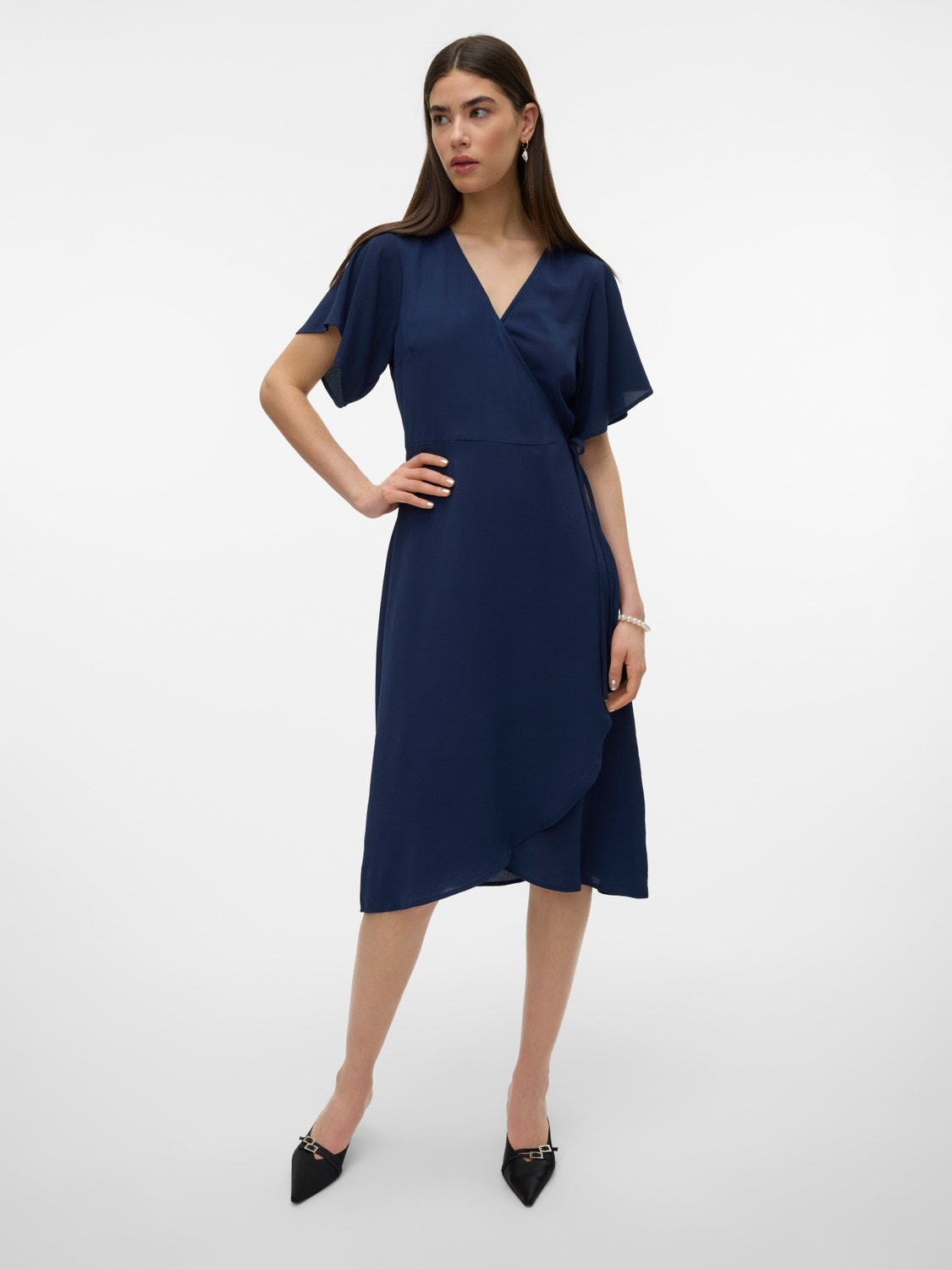 Vero Moda VMSAKI Długa sukienka -Navy Blazer - 10287361