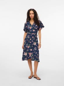 Vero Moda VMSAKI Midikleid -Navy Blazer - 10287361