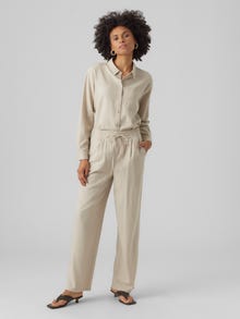 Vero Moda VMJESMILO Średnia talia Spodnie -Silver Lining - 10287363