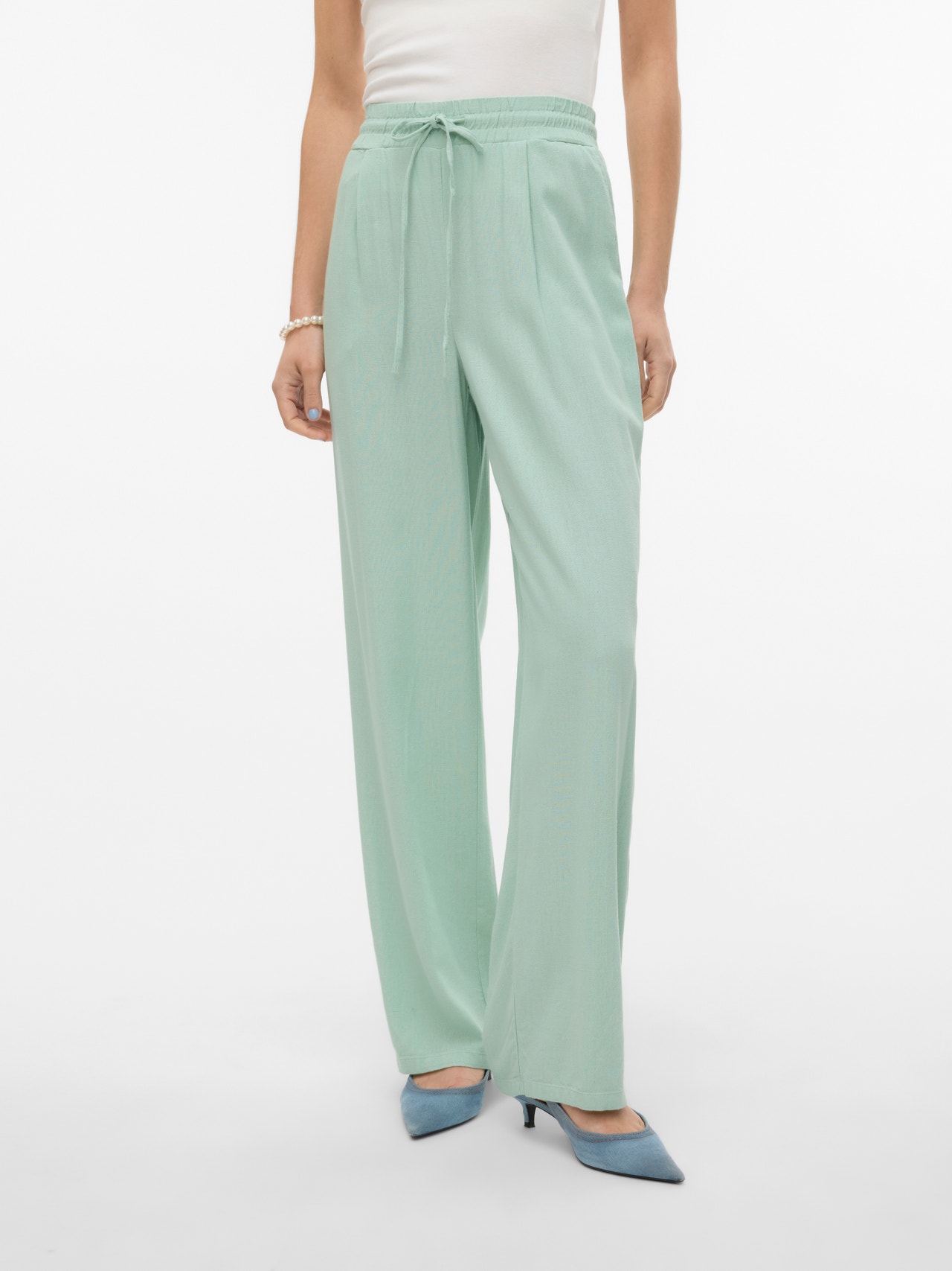 Vero Moda VMJESMILO Trousers -Silt Green - 10287363
