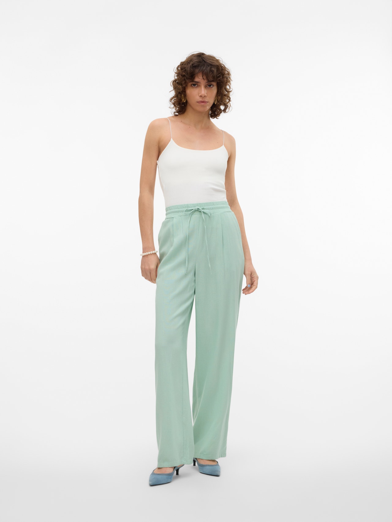 Vero Moda VMJESMILO Pantalones -Silt Green - 10287363