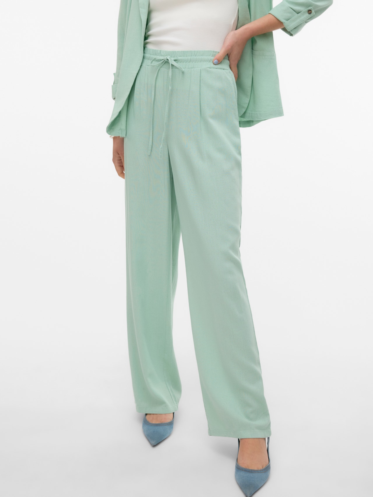 Vero Moda VMJESMILO Pantalones -Silt Green - 10287363